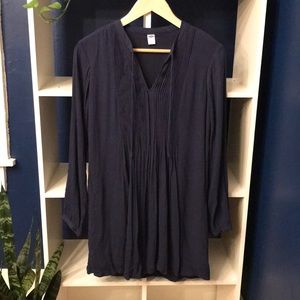 Navy Mini dress with Pintuck detail